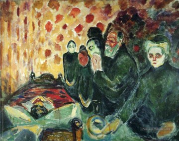  munch art - par la fièvre de lit de mort i 1915 Edvard Munch